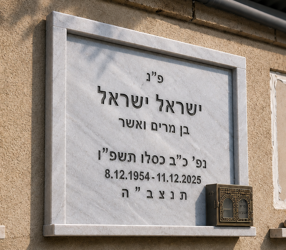 סנהדרין – שיש גרניט אוריינט/ביסאז בלו | כולל מסגרת